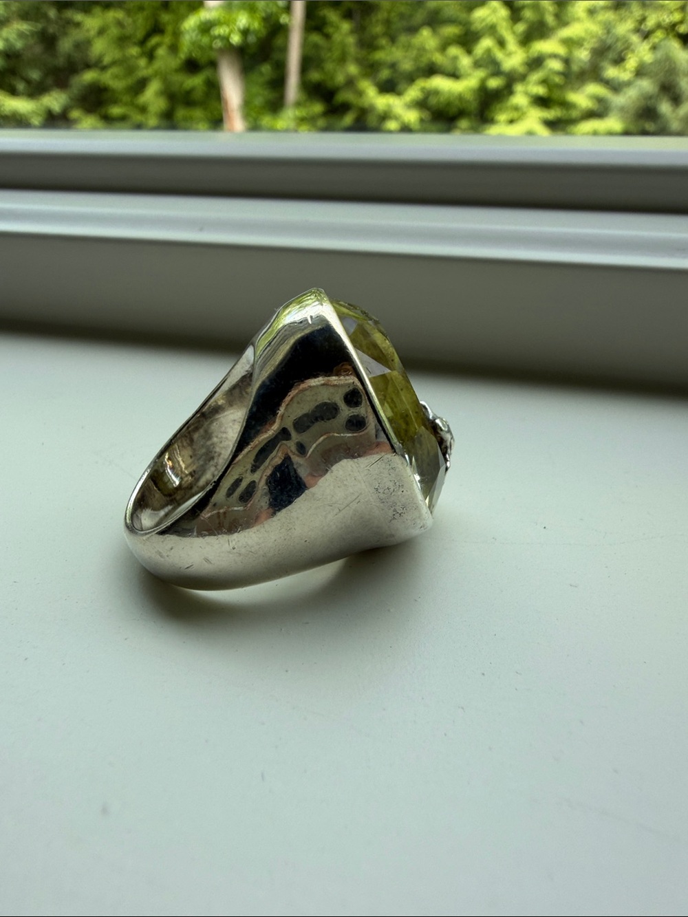 Stephen Dweck Sterling Silver citrine Statement Ring - Picture 2 of 8